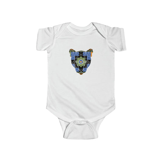 Tribal Panther Head Animal Baby Bodysuit | Newborn Boy Girl