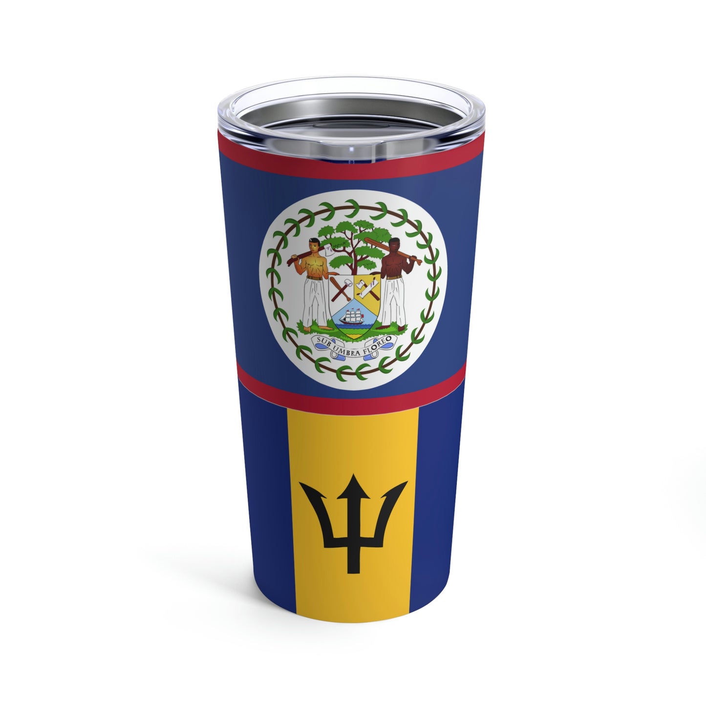 Belizean Bajan Flag Barbados Belize Tumbler 20oz