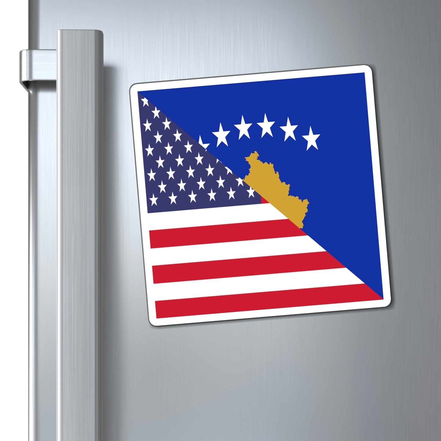 Kosovo American Flag Kosovar Magnet