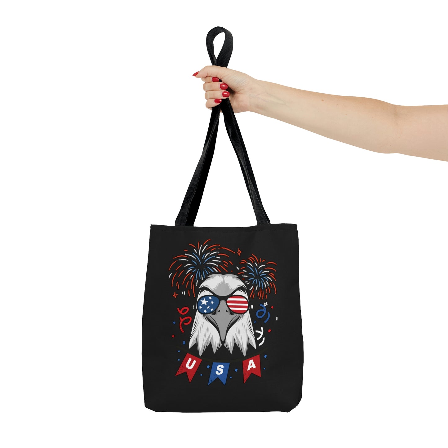 American Bald Eagle USA Flag Tote Bag | Shoulder Bag