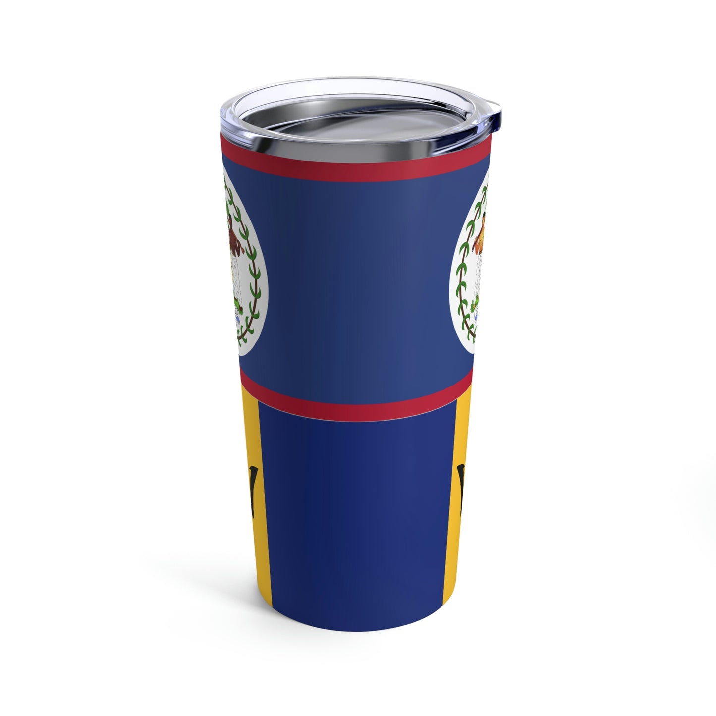 Belizean Bajan Flag Barbados Belize Tumbler 20oz