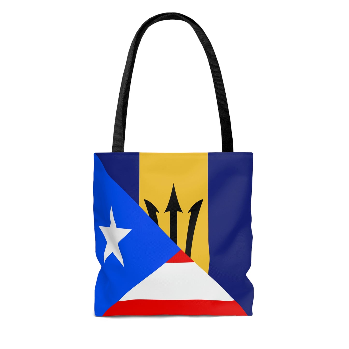 Bajan Puerto Rican Flag Puerto Rico Barbados Tote Bag | Shoulder Bag