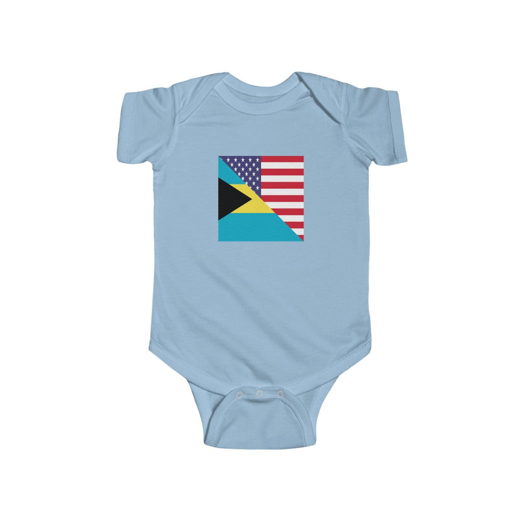 Bahamas American Flag Baby Bodysuit | Bahamian USA Newborn