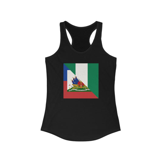 Women’s Nigerian Haitian Flag Racerback Tank Top | Naija Nigeria Haiti Shirt