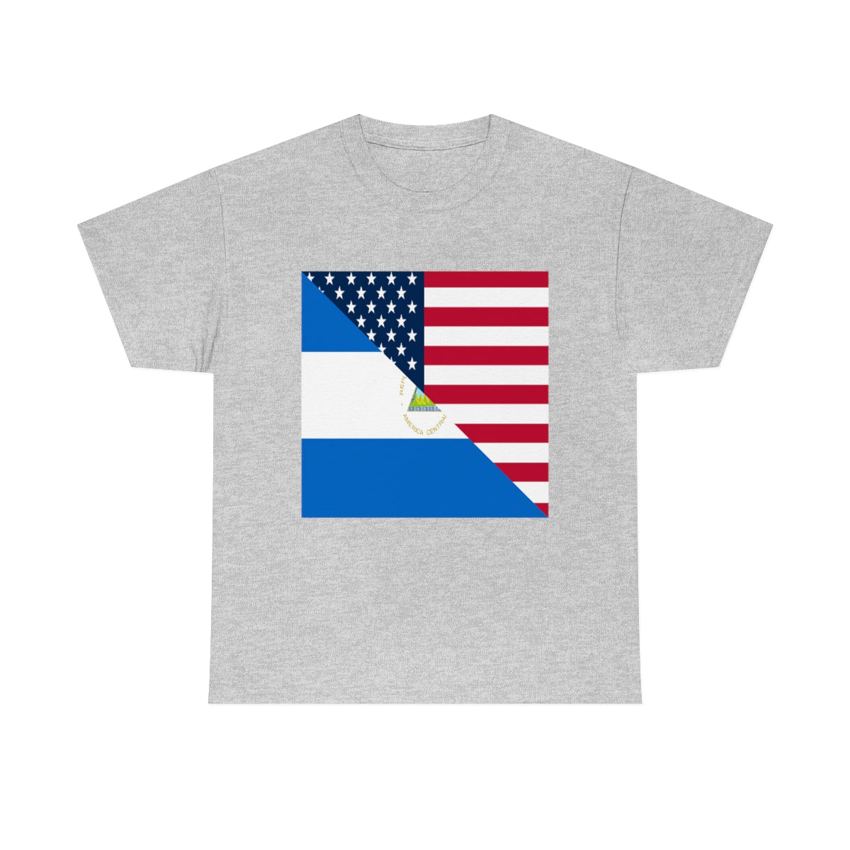 Nicaragua American Flag T-Shirt | Unisex Nicaraguan USA Tee Shirt