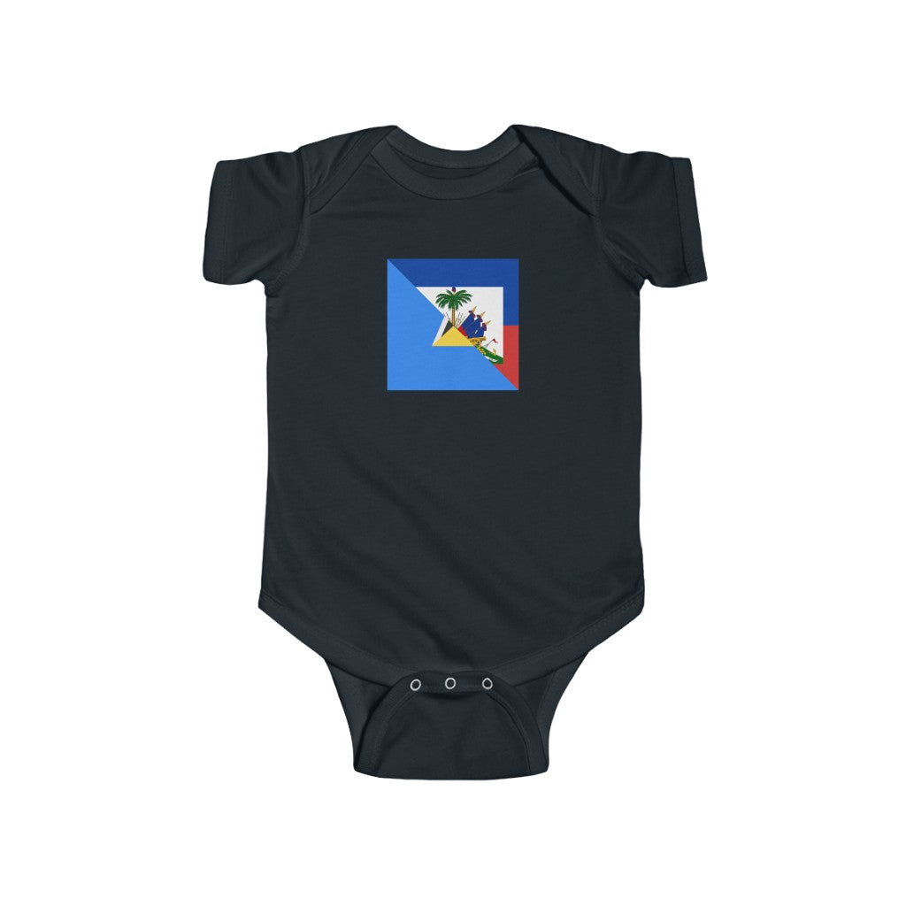 Haitian St. Lucian Flag Baby Bodysuit | Haiti St. Lucia Boy Girl