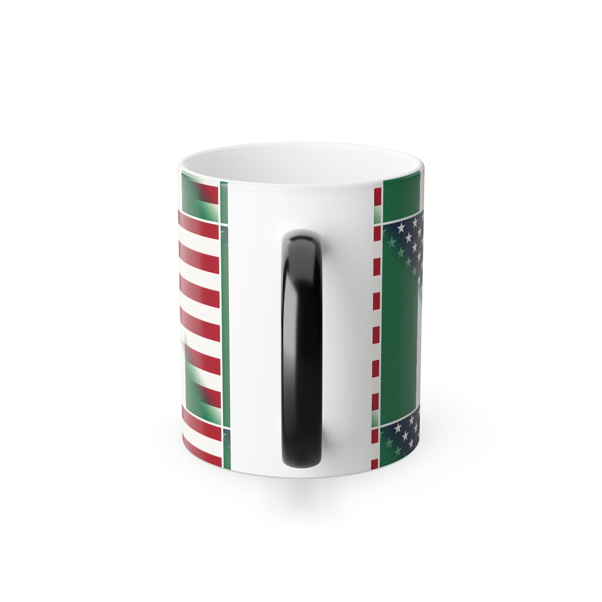 Nigerian American Flag Color Morphing Mug 11oz | Nigeria USA Cup