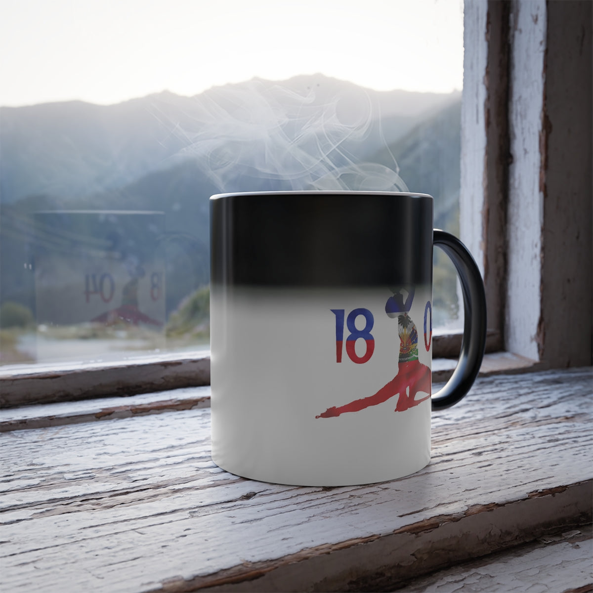 1804 Neg Mawon Haitian Flag Color Morphing Mug 11oz | Haiti Rebellion Cup