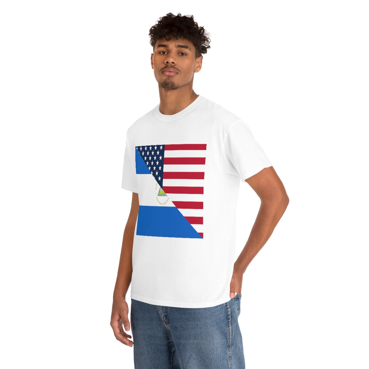 Nicaragua American Flag T-Shirt | Unisex Nicaraguan USA Tee Shirt