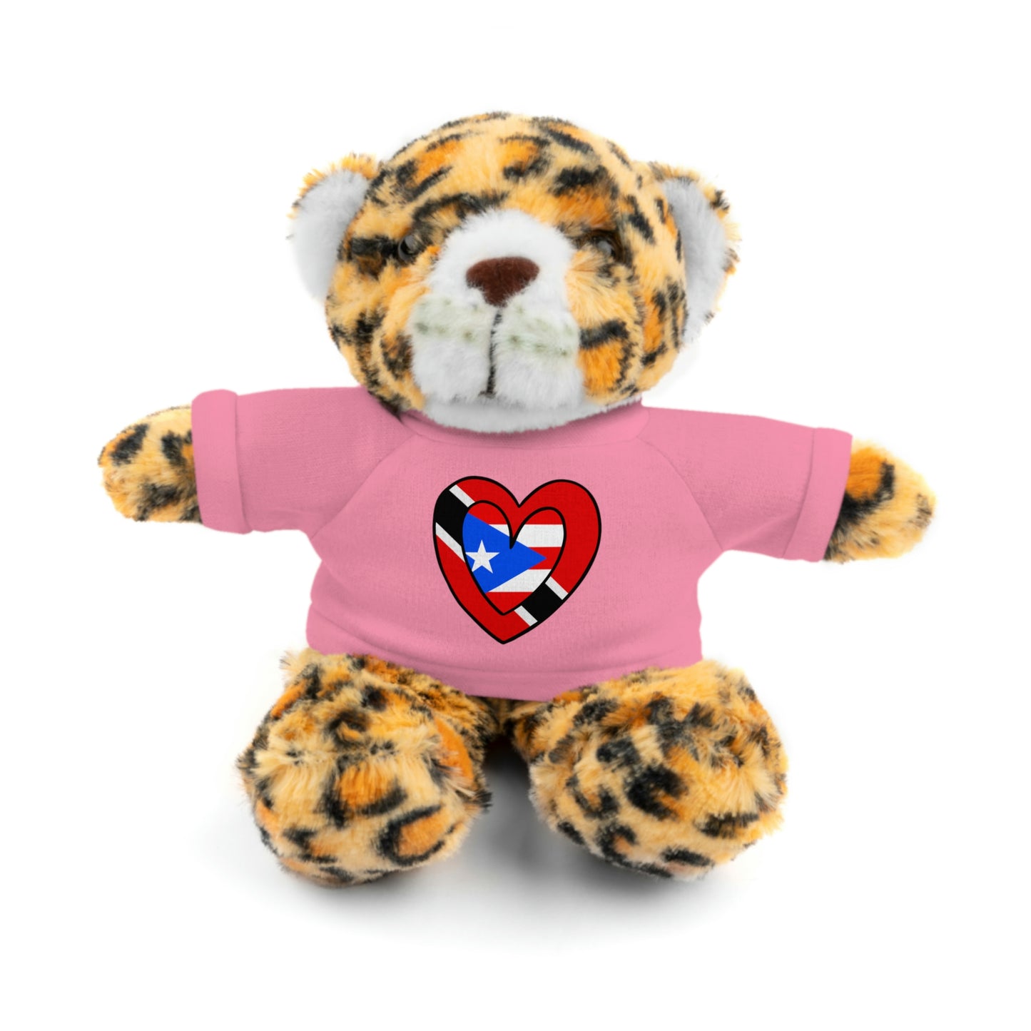 Puerto Rican Trini Valentines Day Gift Stuffed Animal | Boricua Trinidad Flag Toy