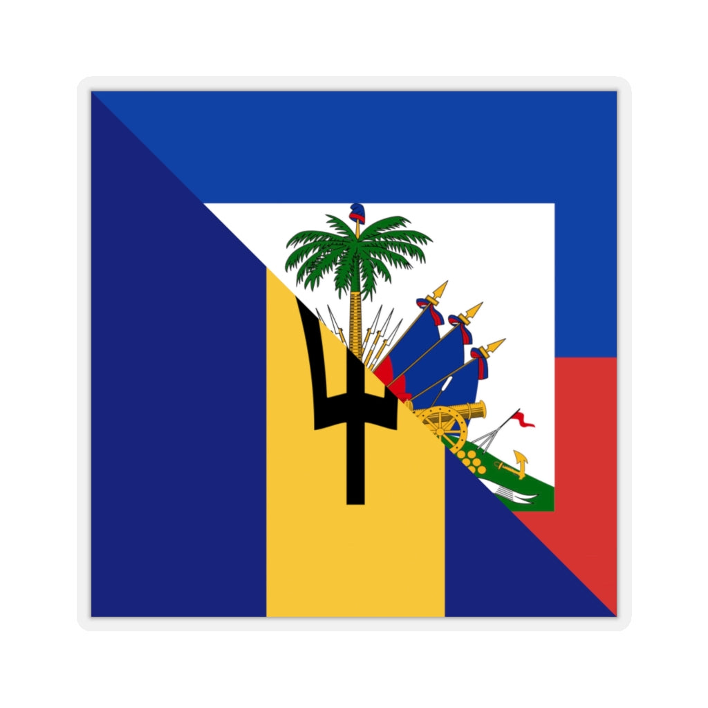 Barbados Haiti Flag Sticker | Bajan Haitian Stickers