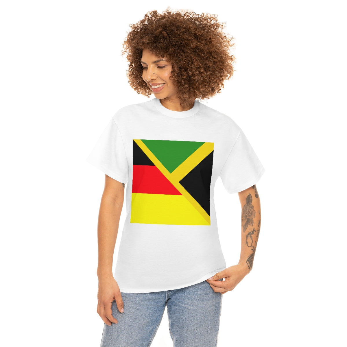 Jamaican German Flag Half Jamaica Germany T-Shirt | Unisex Tee Shirt