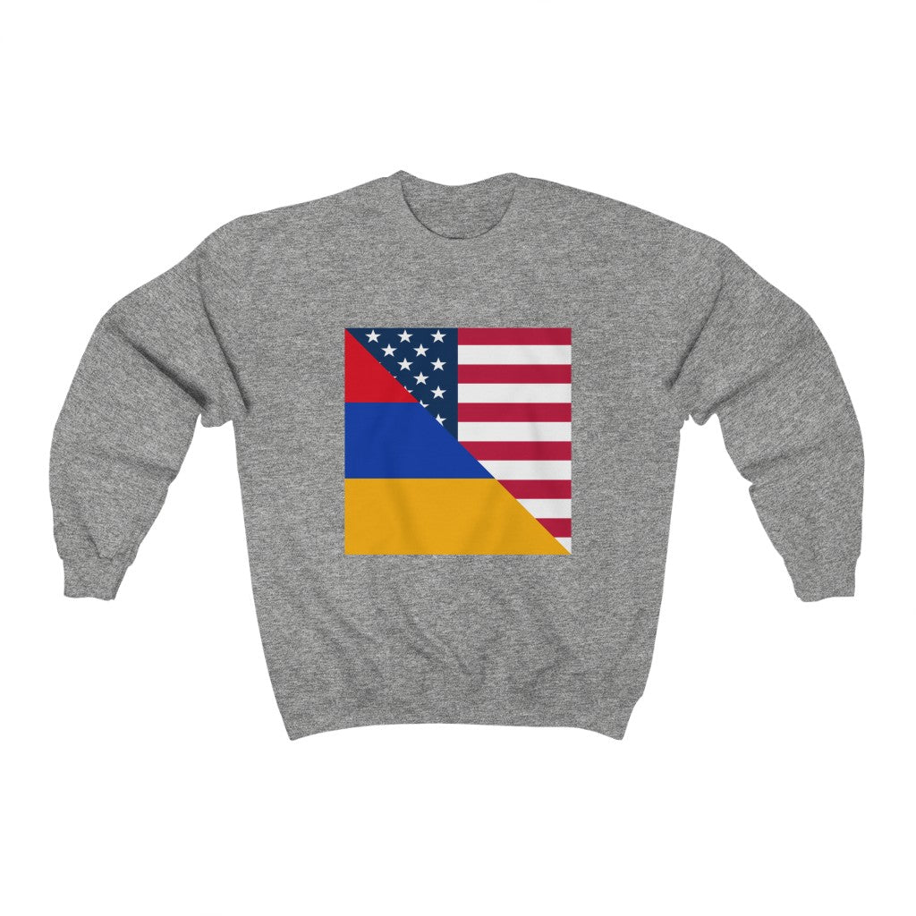 Armenian American Flag Sweatshirt | Unisex Armenia USA Pullover