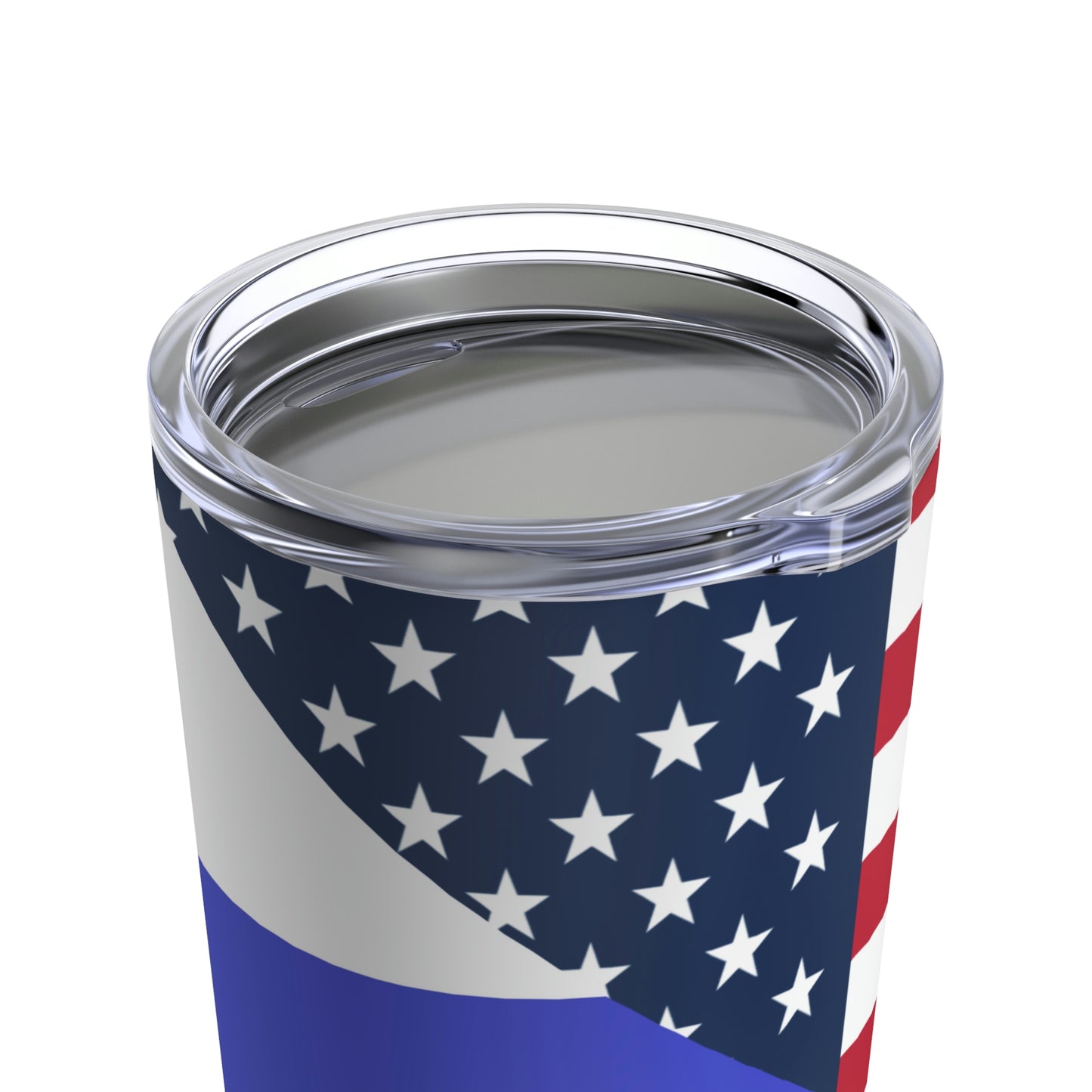 Russian American Flag Half Russia USA Tumbler 20oz Beverage Container