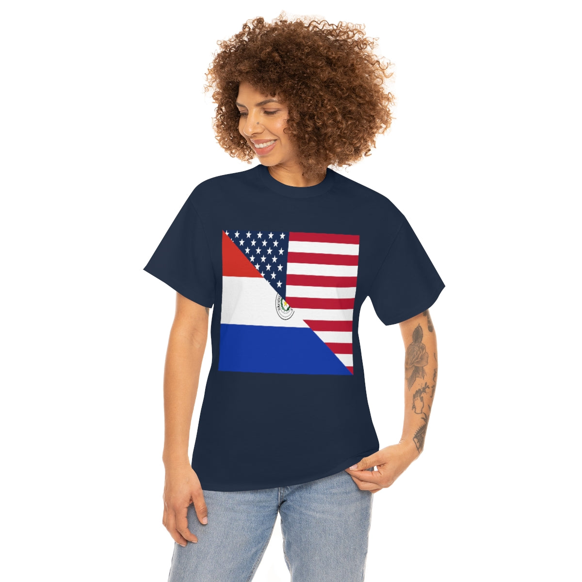 Paraguay American Flag Half Paraguyan USA T-Shirt | Unisex Tee Shirt