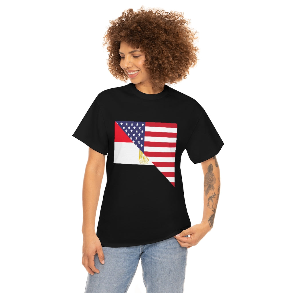 Egyptian American Flag Unisex Tee Shirt | Egypt Tshirt