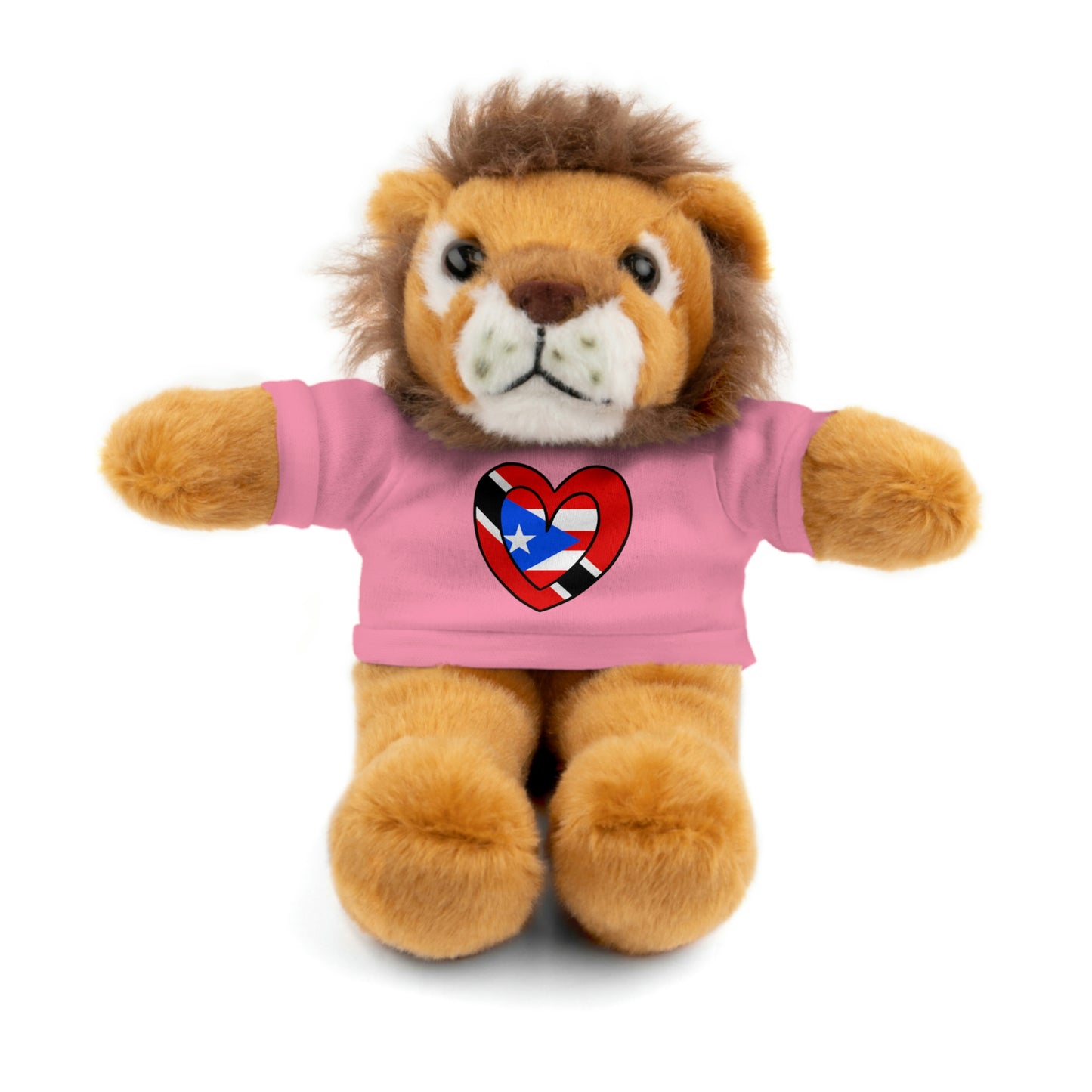 Puerto Rican Trini Valentines Day Gift Stuffed Animal | Boricua Trinidad Flag Toy