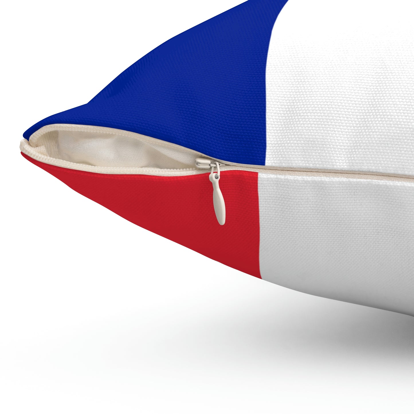 French American Flag France USA Spun Polyester Square Pillow