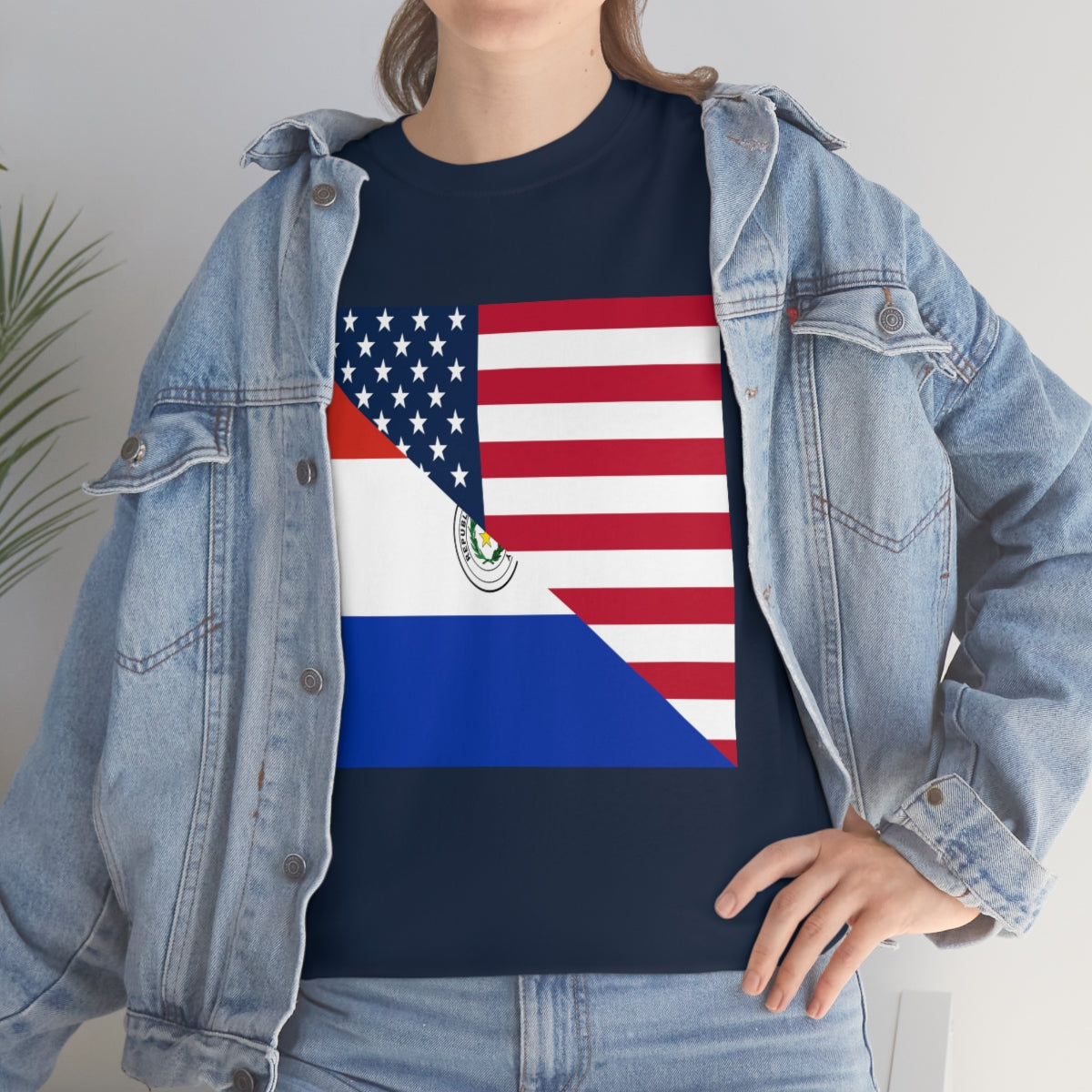 Paraguay American Flag Half Paraguyan USA T-Shirt | Unisex Tee Shirt