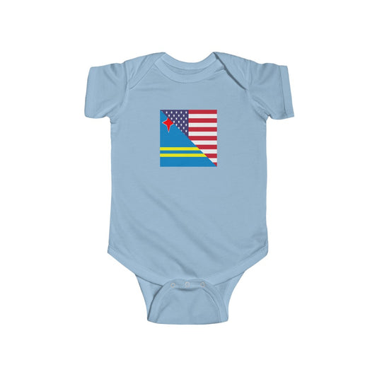 Aruban American Flag Baby Bodysuit | Aruba USA Newborn