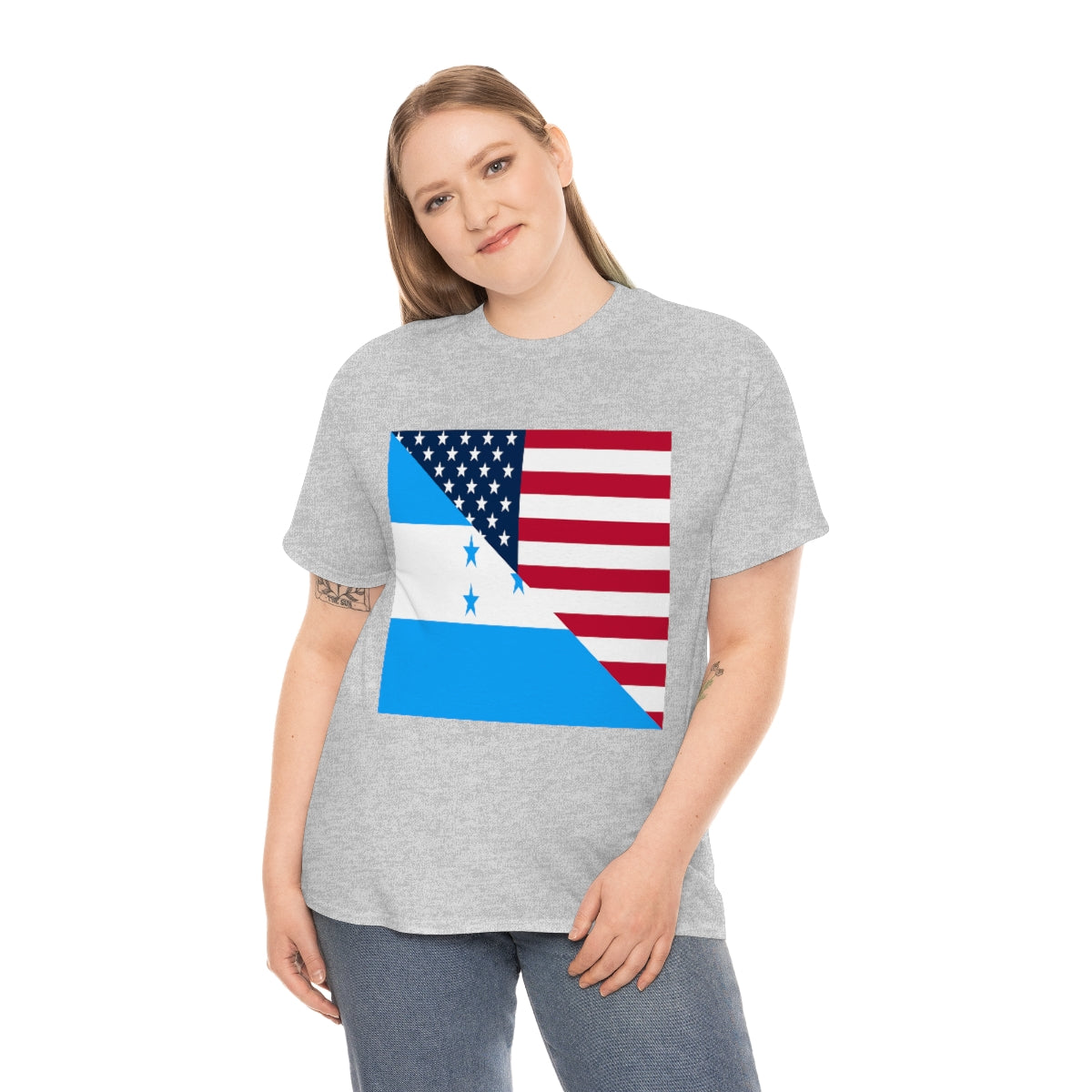 Honduran American Flag T-Shirt | Unisex Honduras USA Tee Shirt