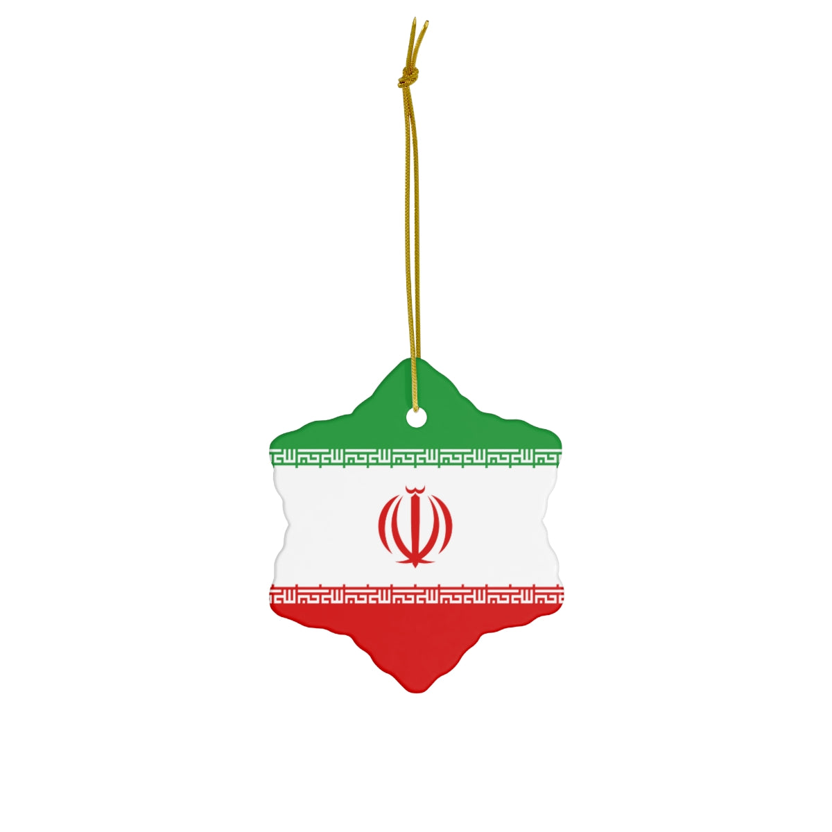 Iran Flag Ceramic Ornaments | Iranian Christmas Tree