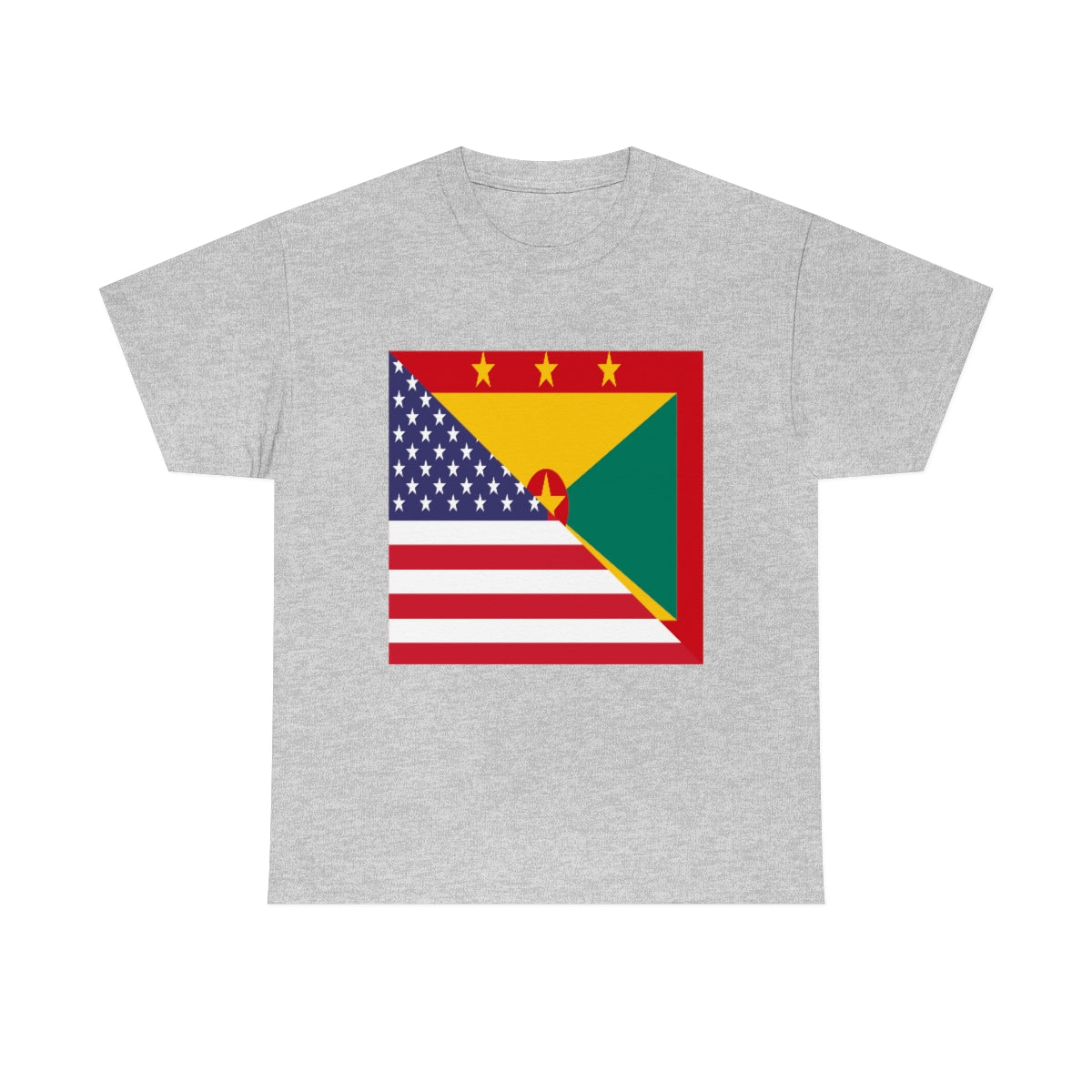 Grenadan American Flag Half Grenada USA T-Shirt | Unisex Tee Shirt