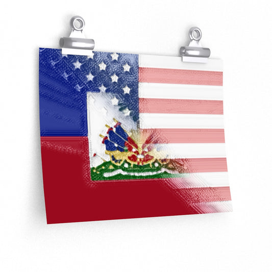 Half Haiti America Premium Matte horizontal posters