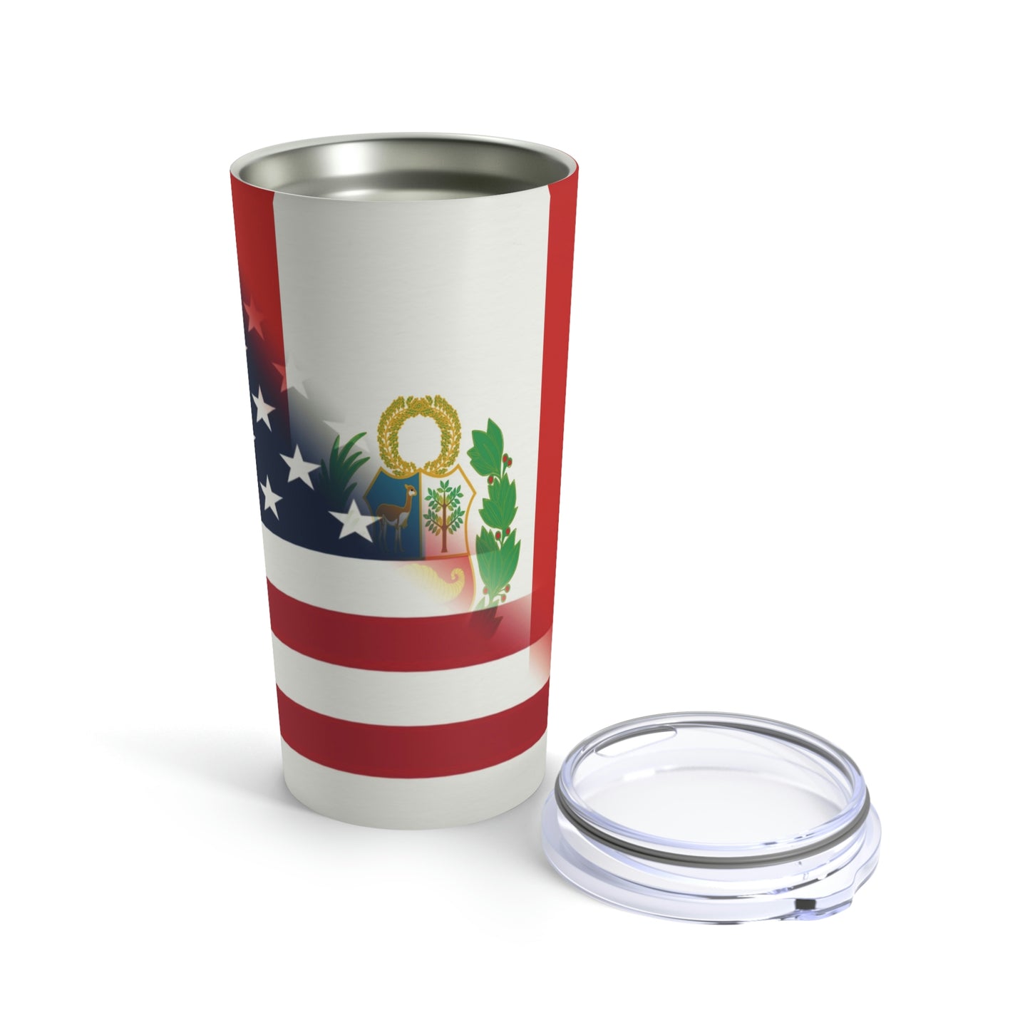 Peru America Flag | Peruvian American Flag Tumbler 20oz