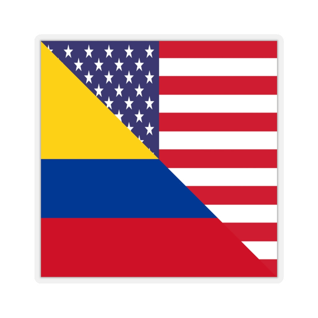 Colombian American Flag Sticker | Colombia USA Stickers