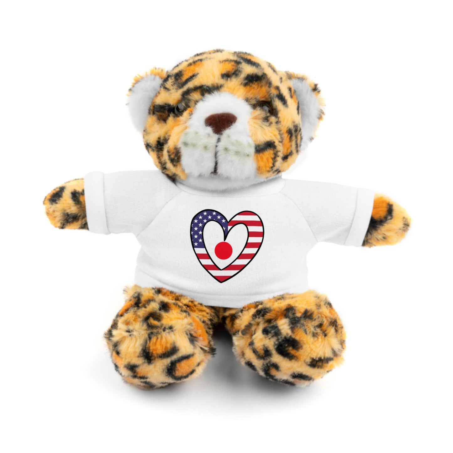 Japanese American Valentines Day Gift Stuffed Animal | Japan USA Flag Toy