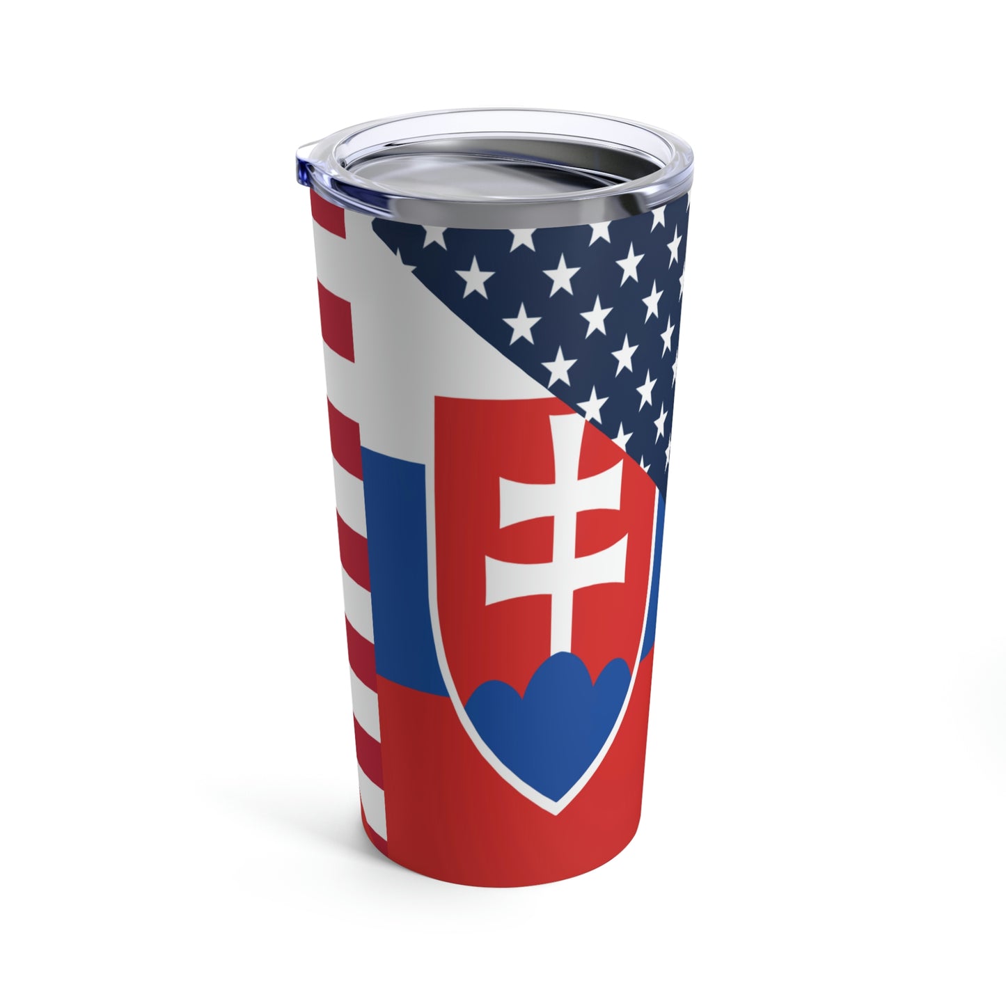 Slovakia American Flag Half Slovakian USA Tumbler 20oz