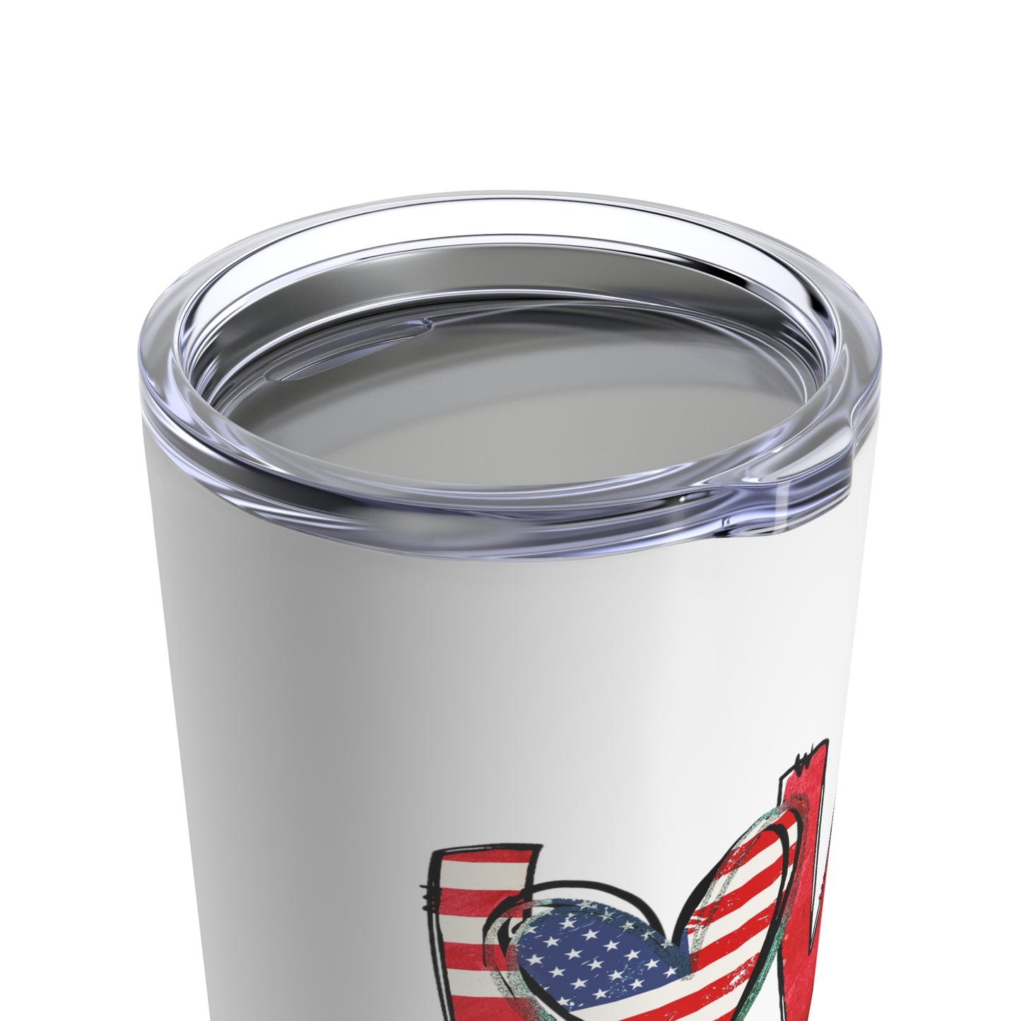 Love Red White And Blue Tumbler 20oz