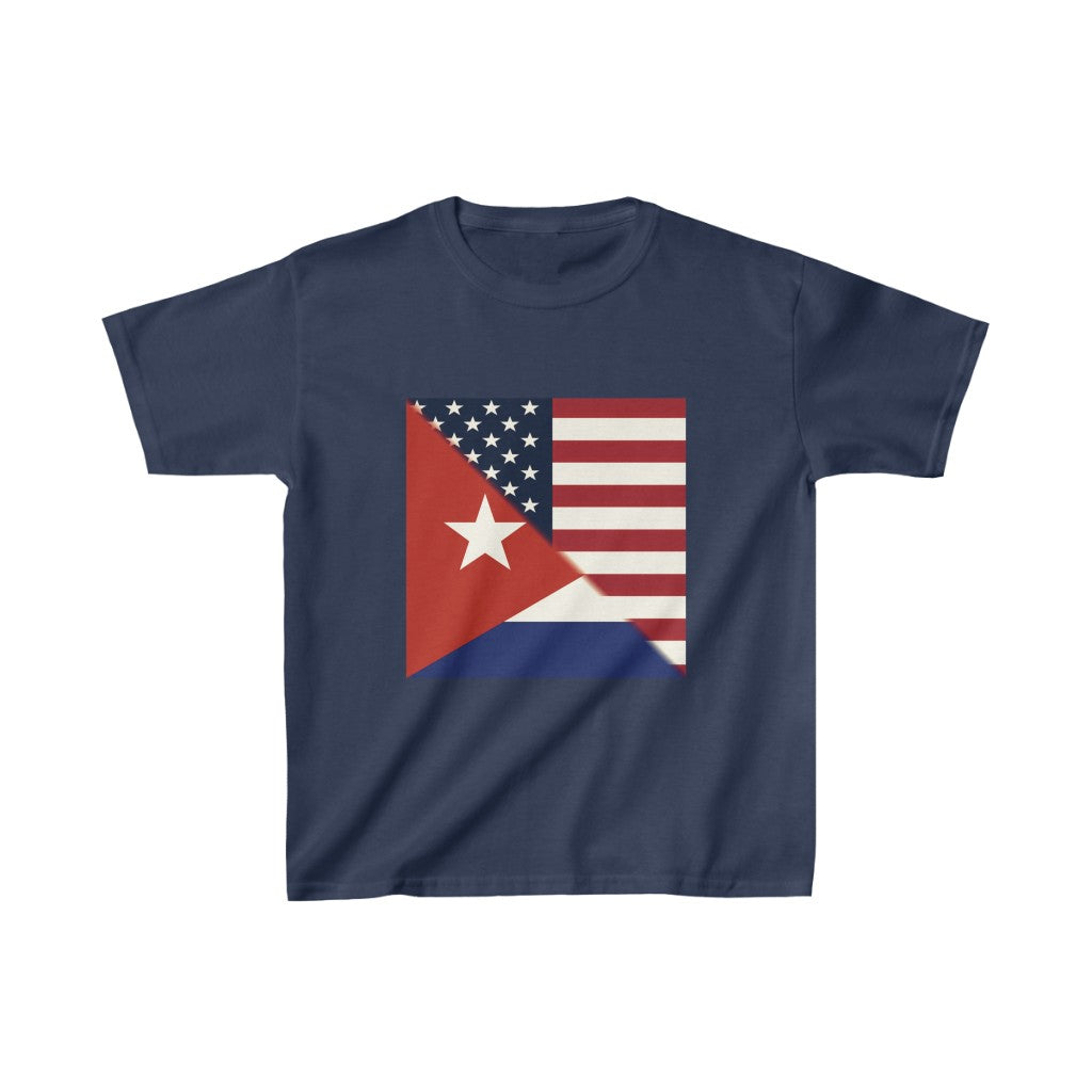 Kids Cuba America Flag | USA Cuban Flag T-Shirt | Unisex Tee Shirt