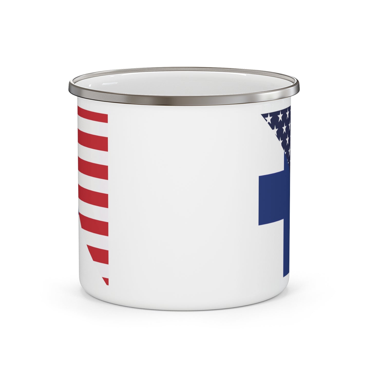 Finnish American Flag Finland USA 12oz Enamel Mug