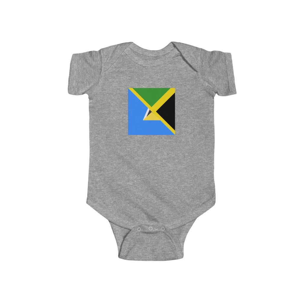 Jamaica St. Lucian Flag Baby Bodysuit | Jamaican St. Lucia Boy Girl