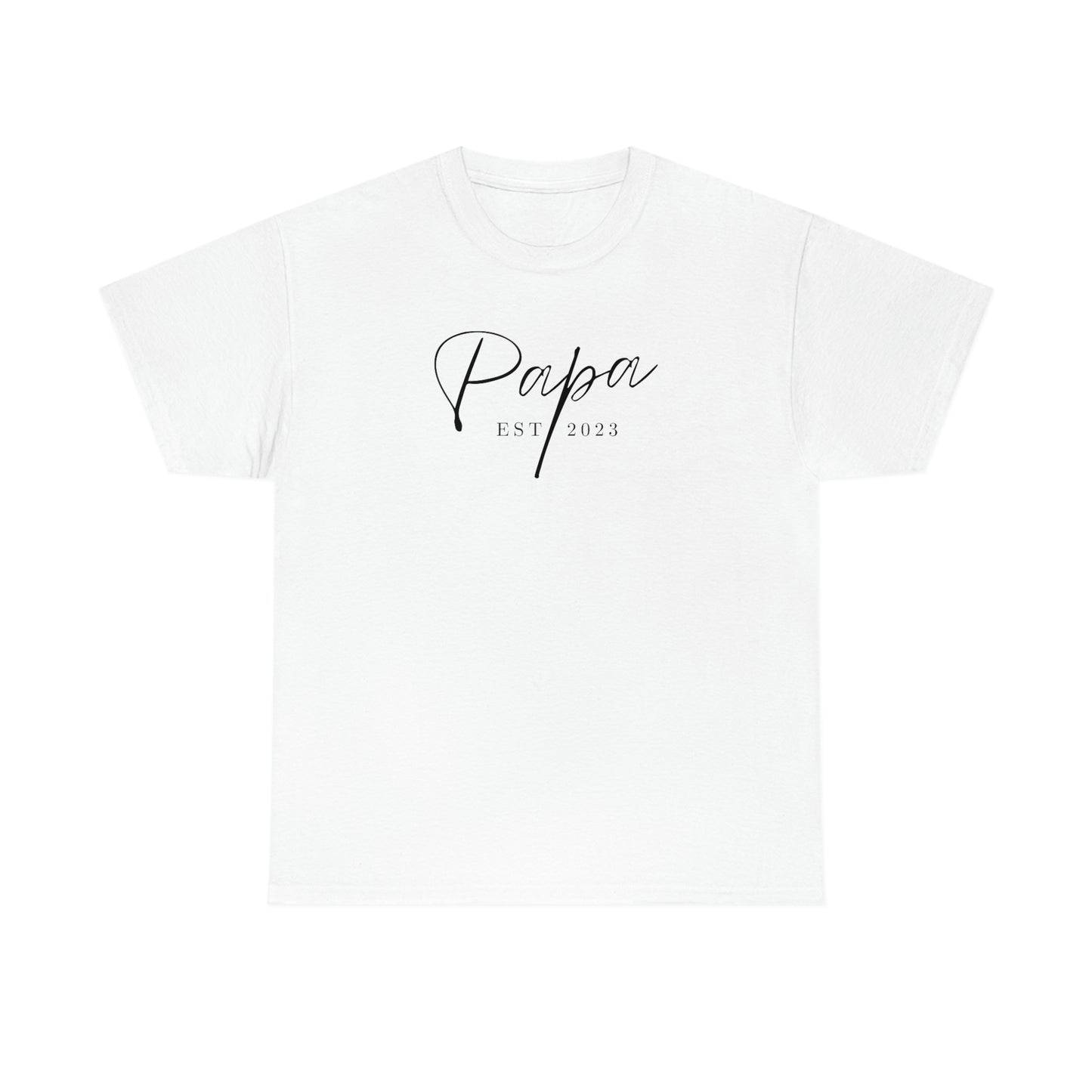 Papa Est 2023 Fathers Day Gift for Dad 2 T-Shirt | Unisex Tee Shirt