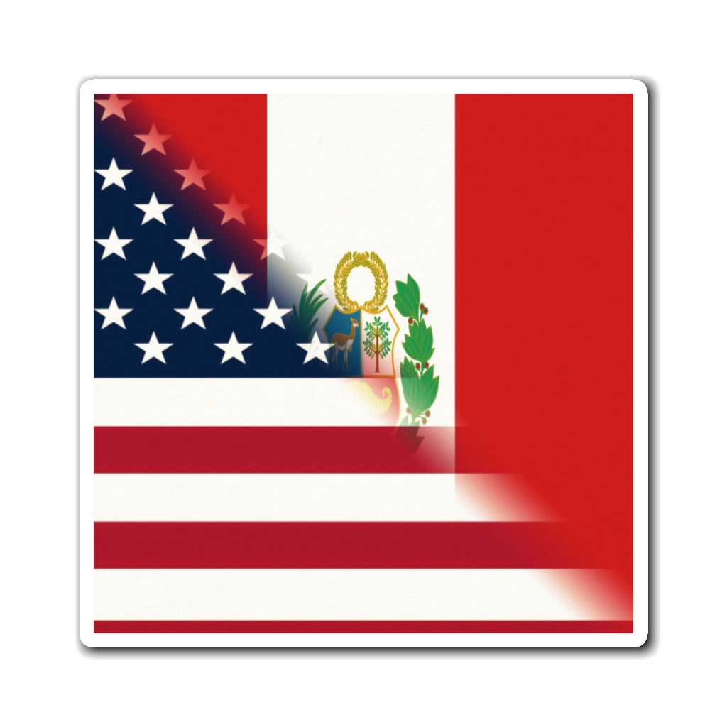 Peru America Flag | Peruvian American Flag Magnet