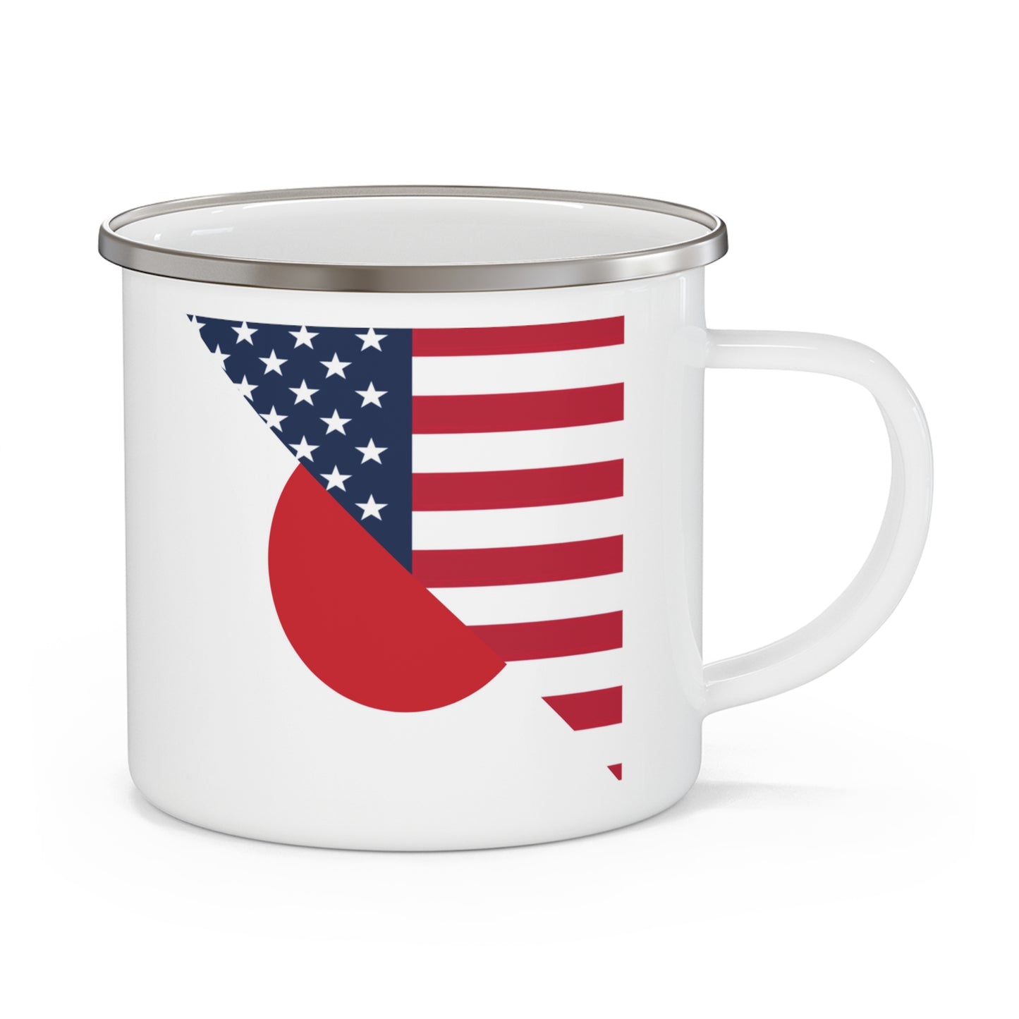 Japan America Flag |Half Japanese USA Flag 12oz Enamel Mug