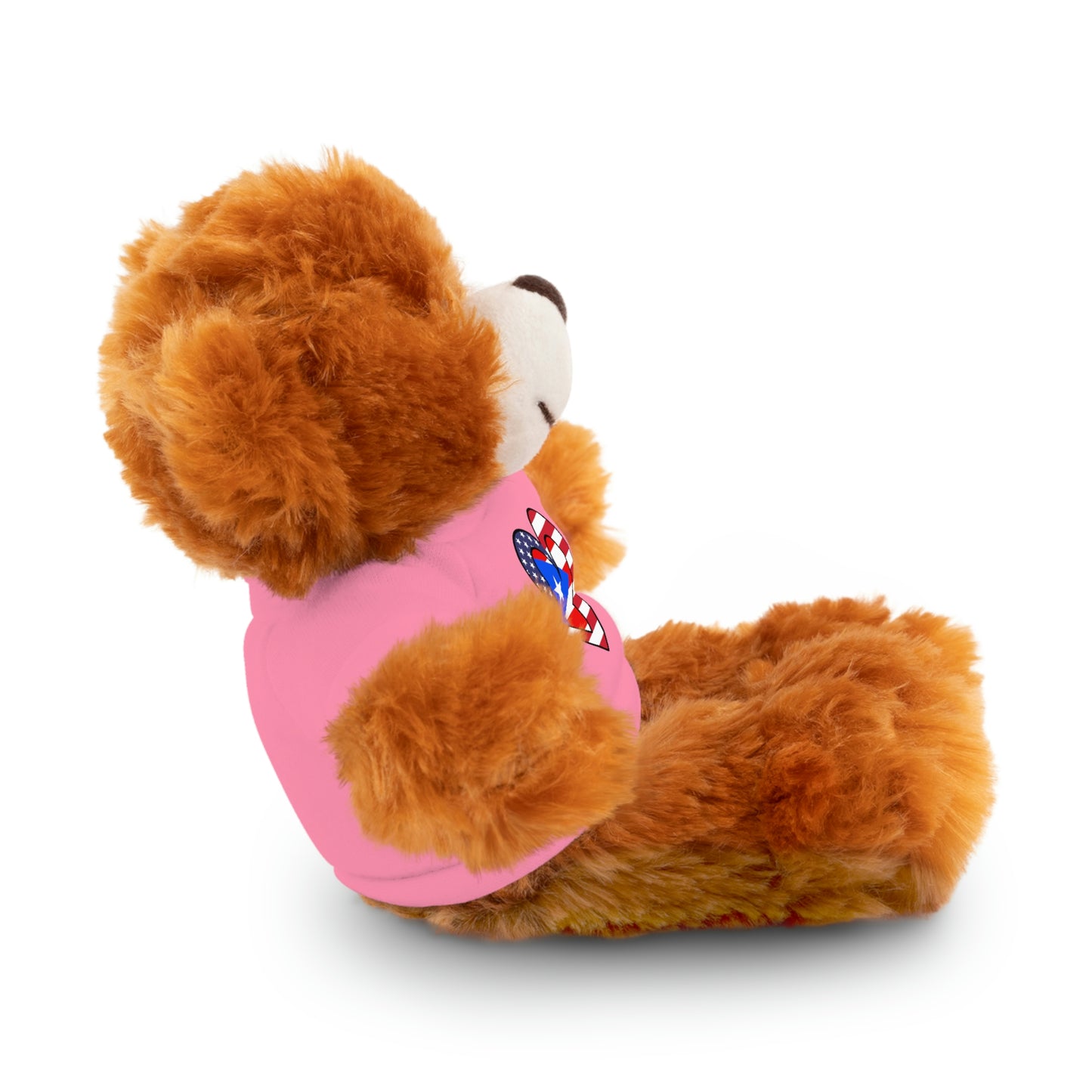 Puerto Rican American Valentines Day Gift Stuffed Animal | PR USA Flag Toy