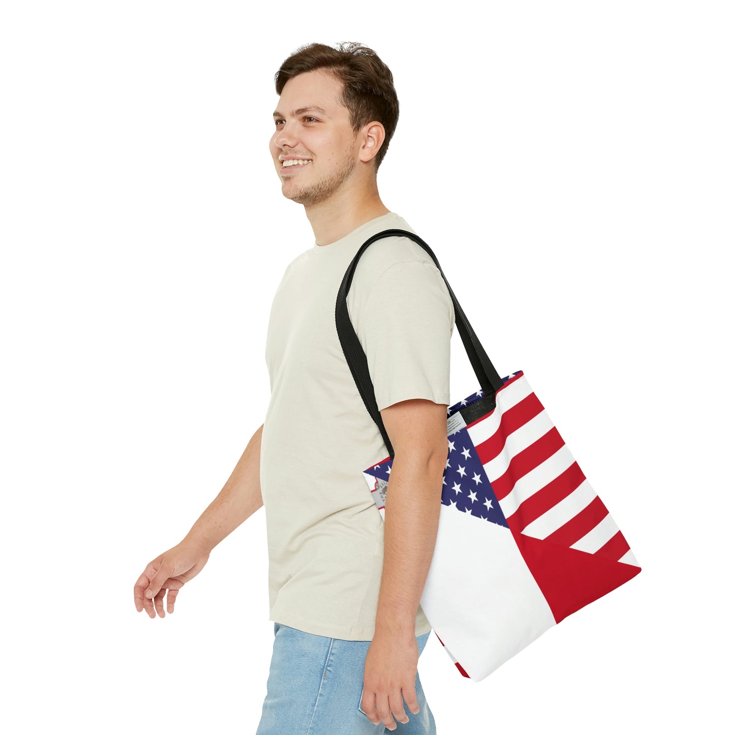 Maltese American Flag Malta USA Tote Bag | Shoulder Bag