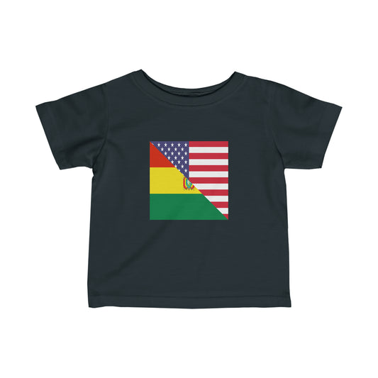 Infant Bolivian American Flag Bolivia USA Half Toddler Tee Shirt