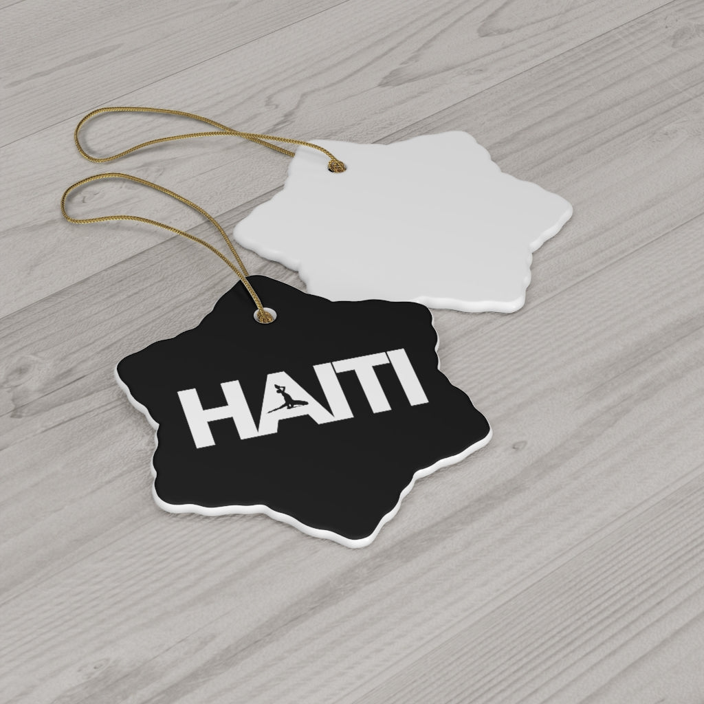 Haiti Text Ceramic Ornaments | Ayiti Christmas Tree