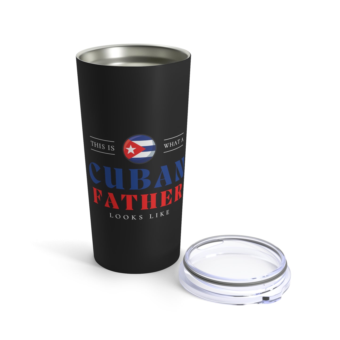 Cuban Father Looks Like Cuba Flag Fathers Day Tumbler 20oz Beverage Container