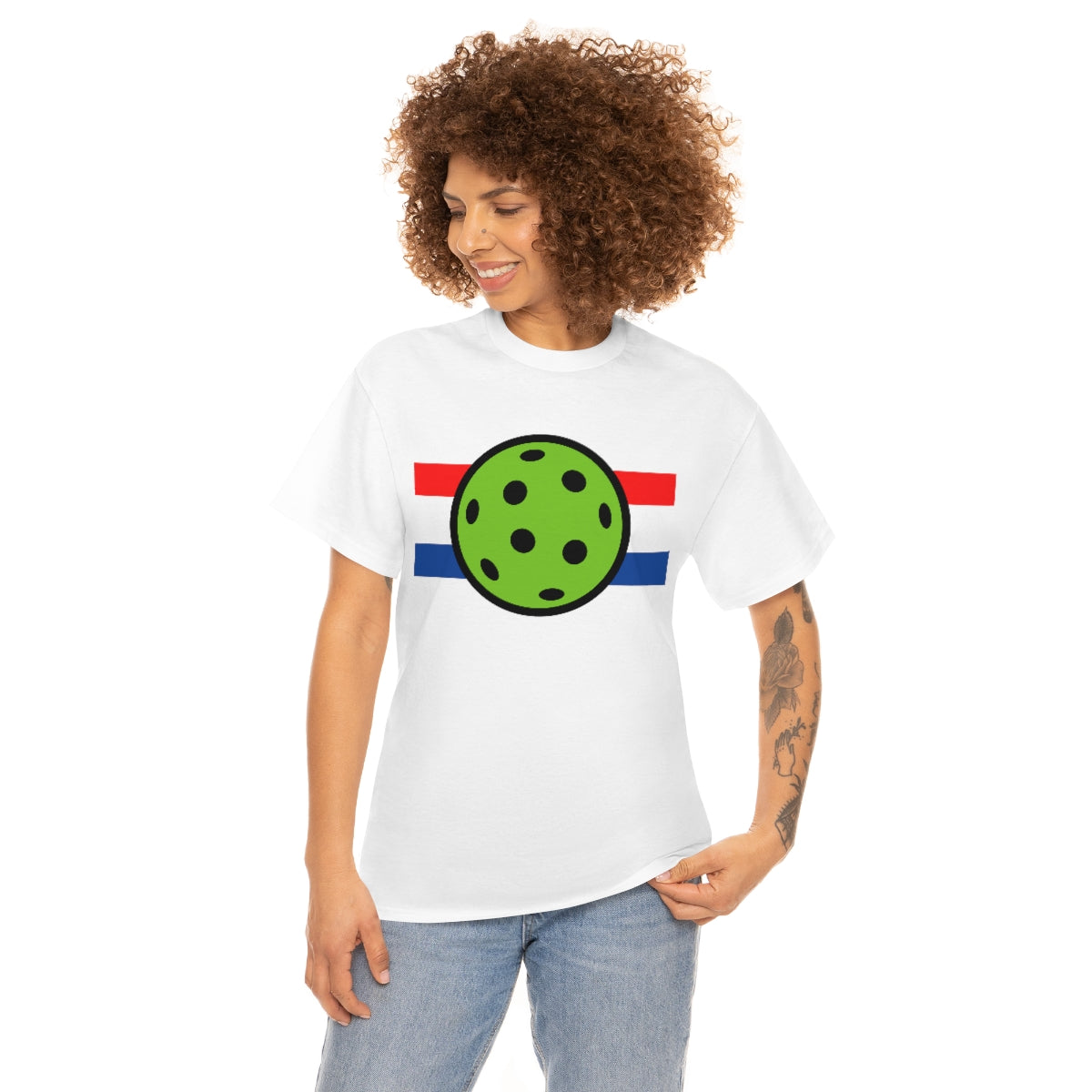 Pickleball Red White and Blue Tee Shirt | Unisex Pickle Ball T-Shirt