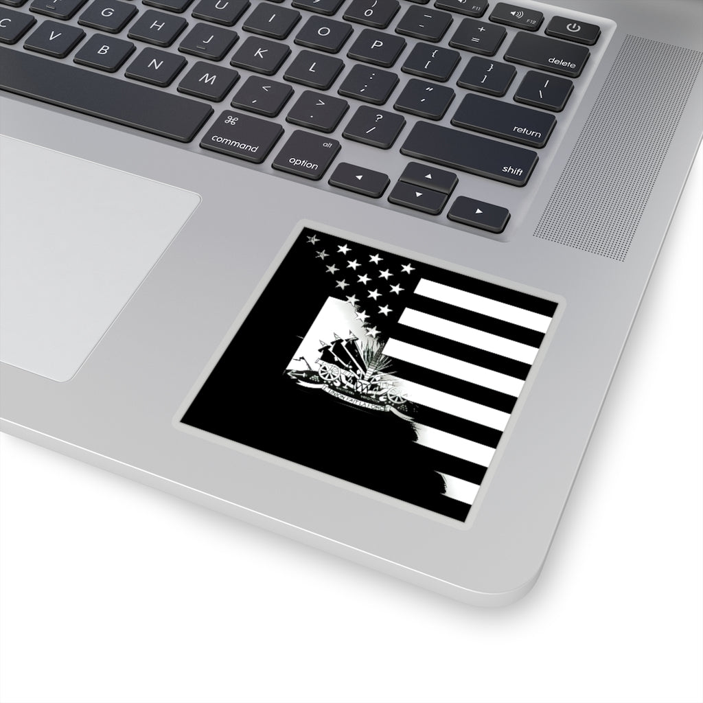 B&W Haitian-American Sticker