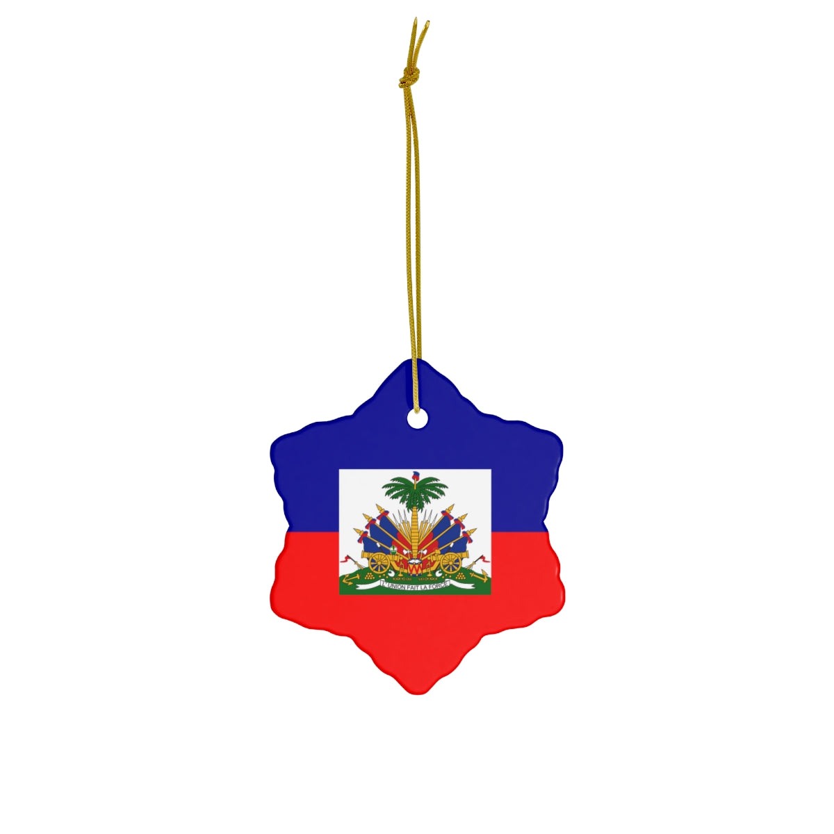 Haiti Flag Ceramic Ornaments | Haitian Christmas Tree