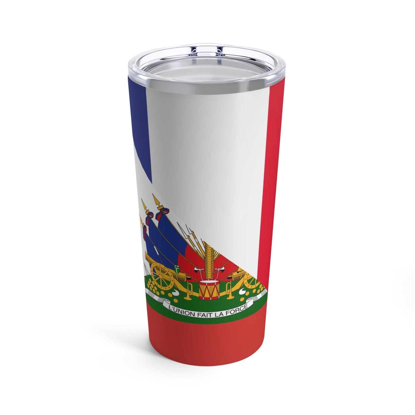 Haitian French Flag Half Haiti France Tumbler 20oz Beverage Container