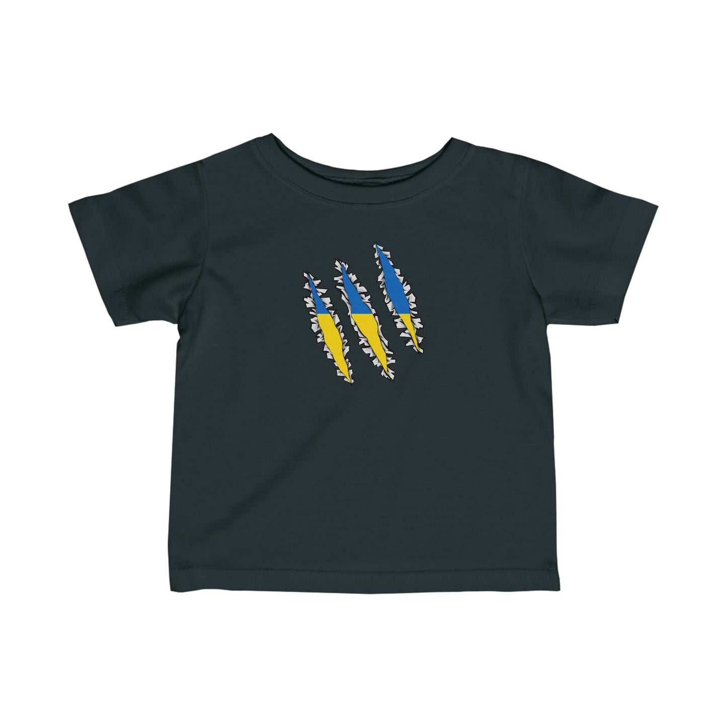 Infant Ukrainian Flag Slash Ukraine Inside Toddler Tee Shirt