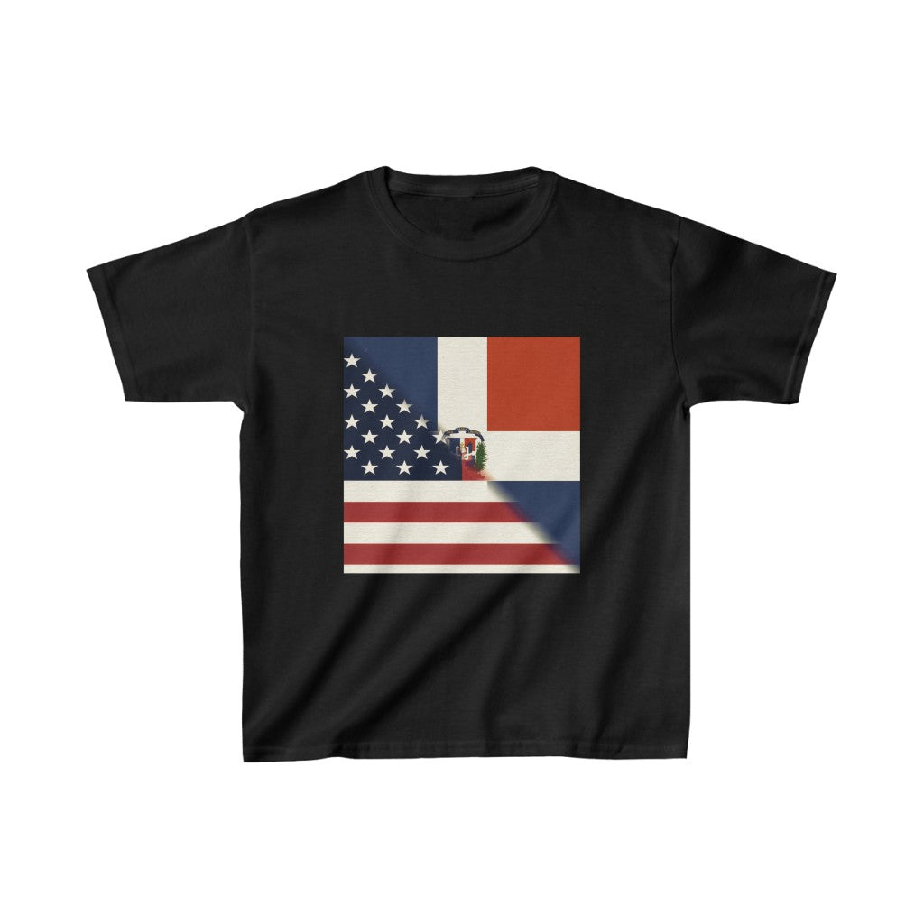 Kids Dominican Republic America Flag | US D.R. T-Shirt | Unisex Tee Shirt